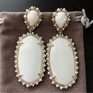 Kendra Scott white/gold earrings